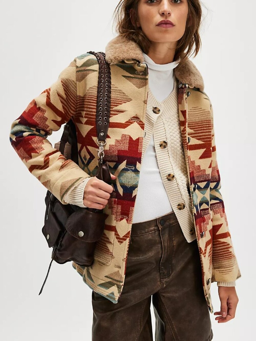 Free People x Pendleton Brownsville Coat NWT Size M